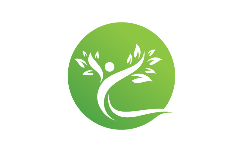 Élément de logo de la nature des gens de l'écologie vecteur V0