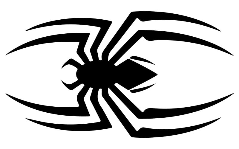 Ilustración artística de silueta de araña