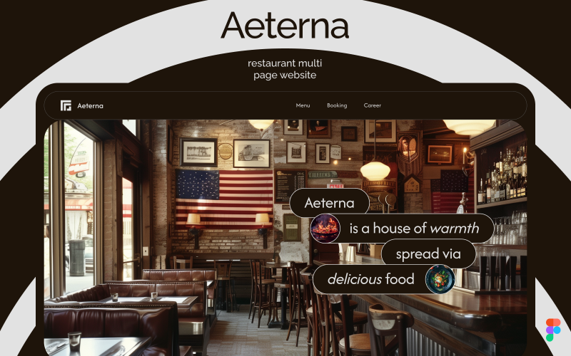 Aeterna – Szablon interfejsu użytkownika witryny wielostronicowej restauracji