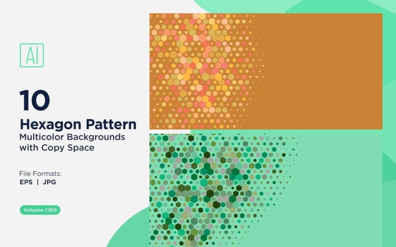 Colorful Hexagon of Various Sizes Versatile Pattern Background 1160