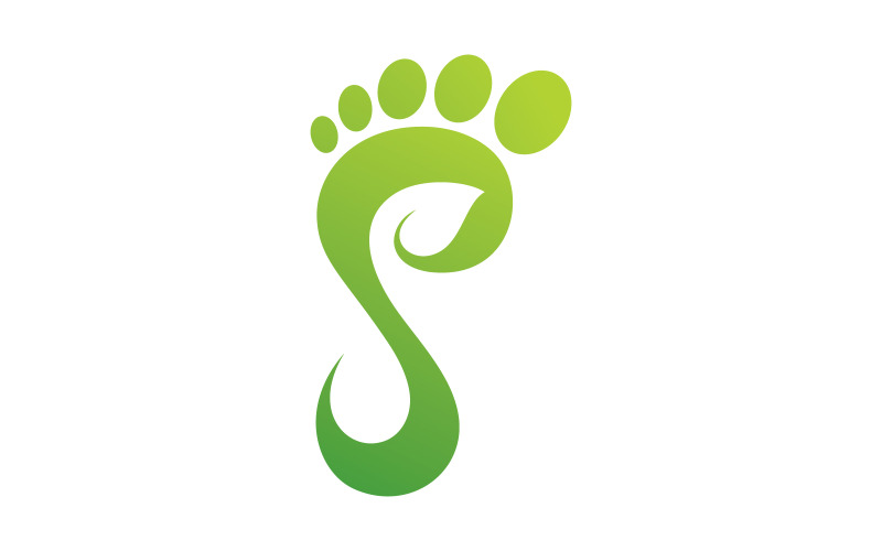Diseño de logotipo para el cuidado de los pies. Símbolo de masaje de pies V6