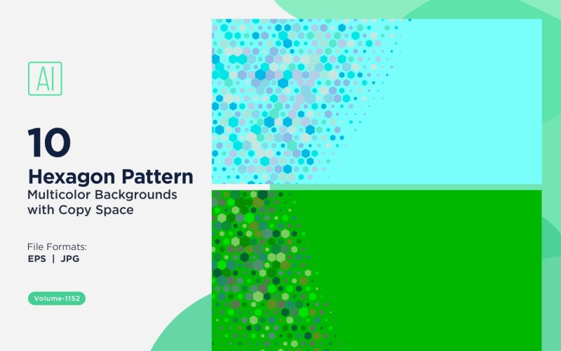 Hexagone coloré de différentes tailles, motif de fond polyvalent 1152