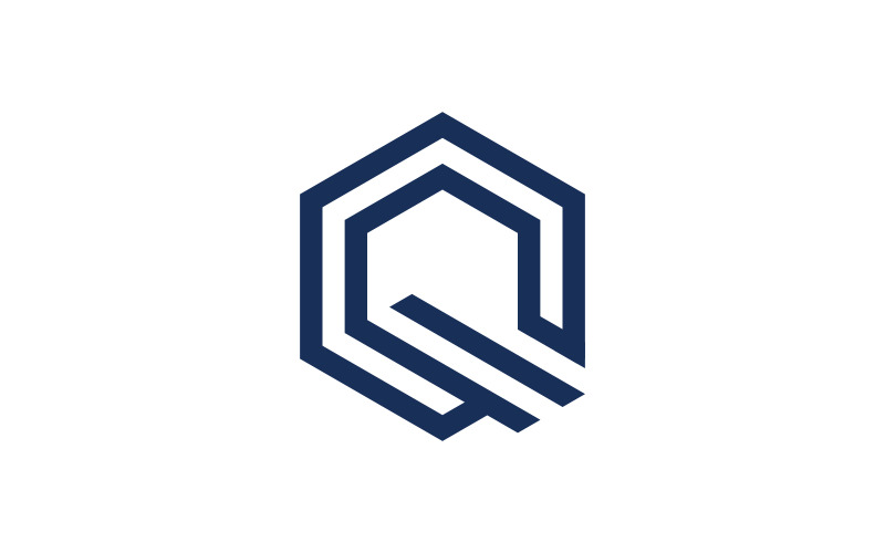 Q letra com lápis inicial logotipo vetor modelo design V4