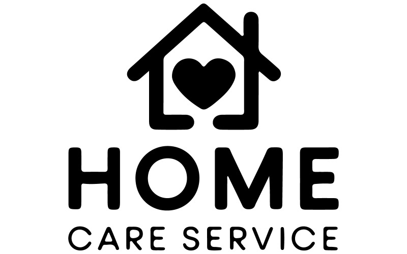 Un'illustrazione vettoriale di un logo per un servizio di assistenza domiciliare