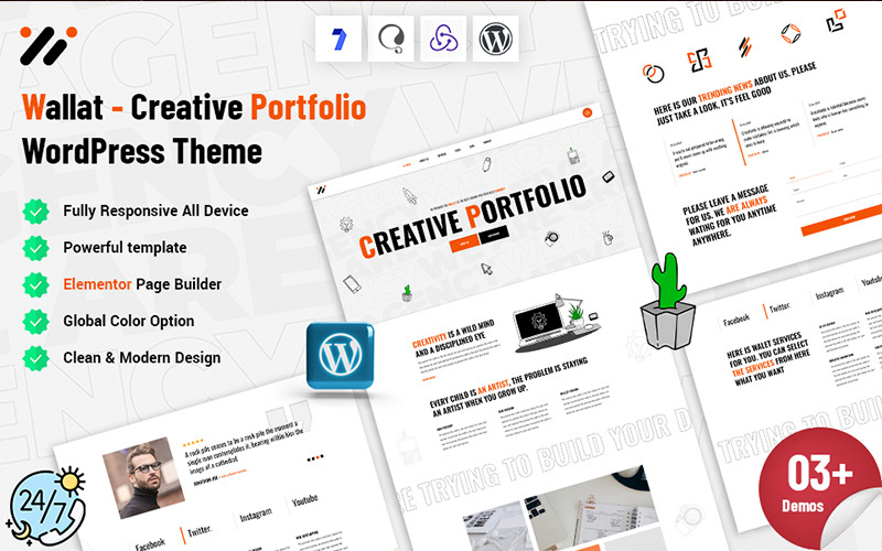 Wallat - Kreatywny motyw WordPress Portfolio