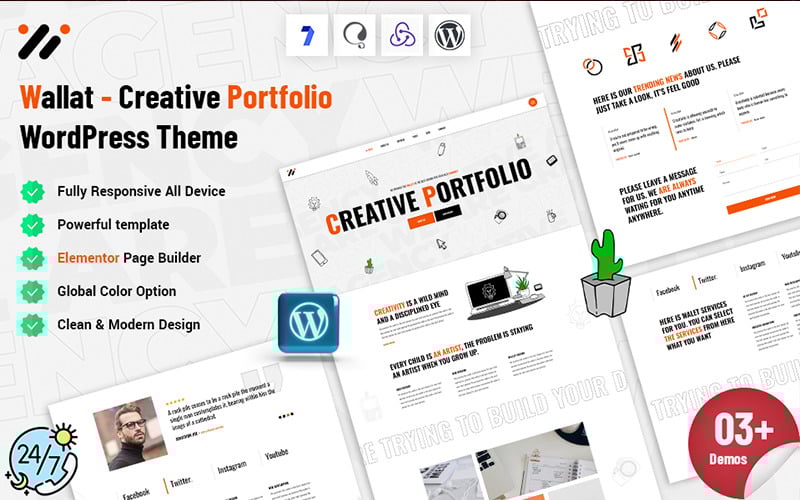 Wallat - Tema WordPress per portfolio creativo