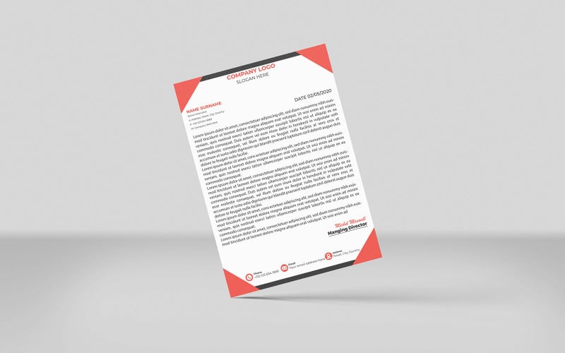 Creative Corporate Business Letterhead New Design