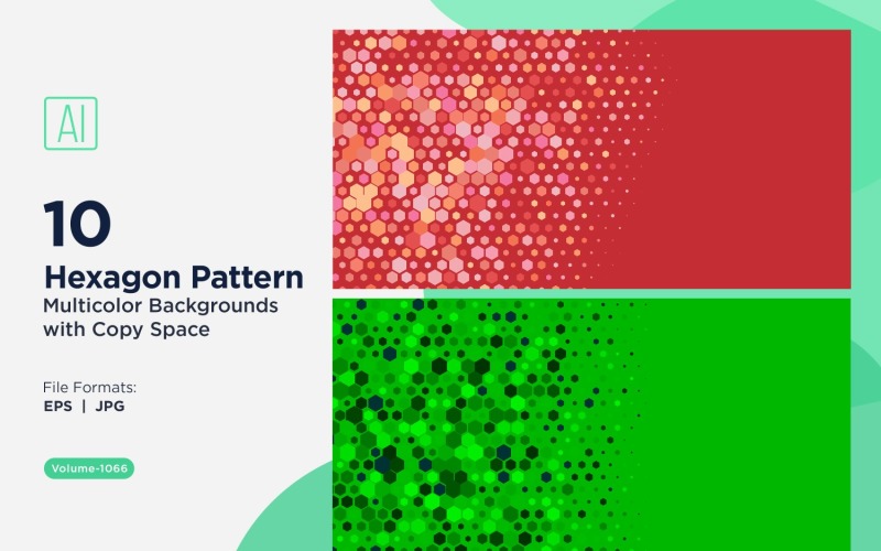 Hexagone coloré de différentes tailles, motif de fond polyvalent 1166