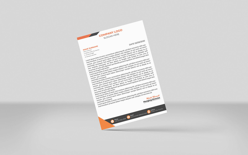 Papier à en-tête - Identité d'entreprise Nouveau modèle de conception