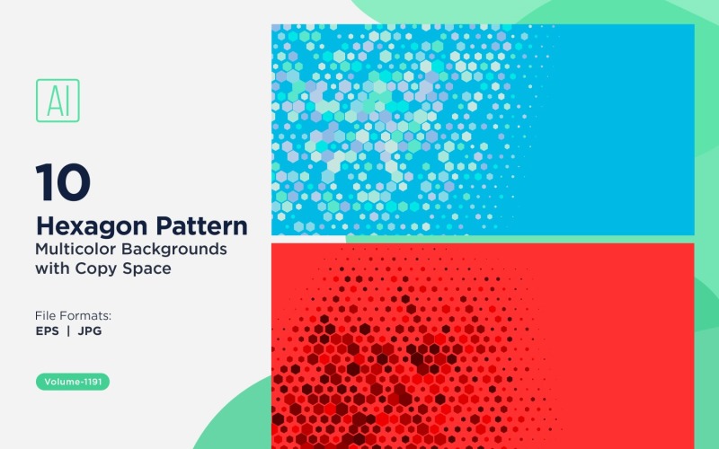 Färgglad hexagon i olika storlekar mångsidigt mönsterbakgrund 1191
