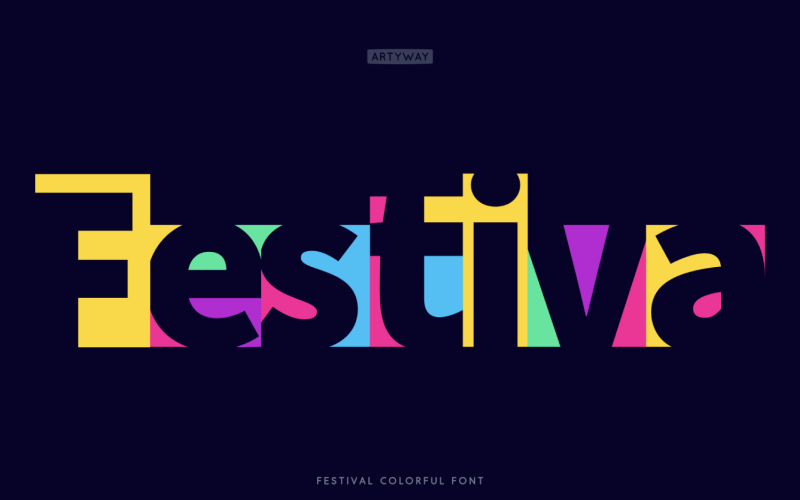 Festival colorato tipografico