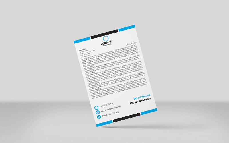 Moderní hlavičkový papír - nová šablona Corporate Identity