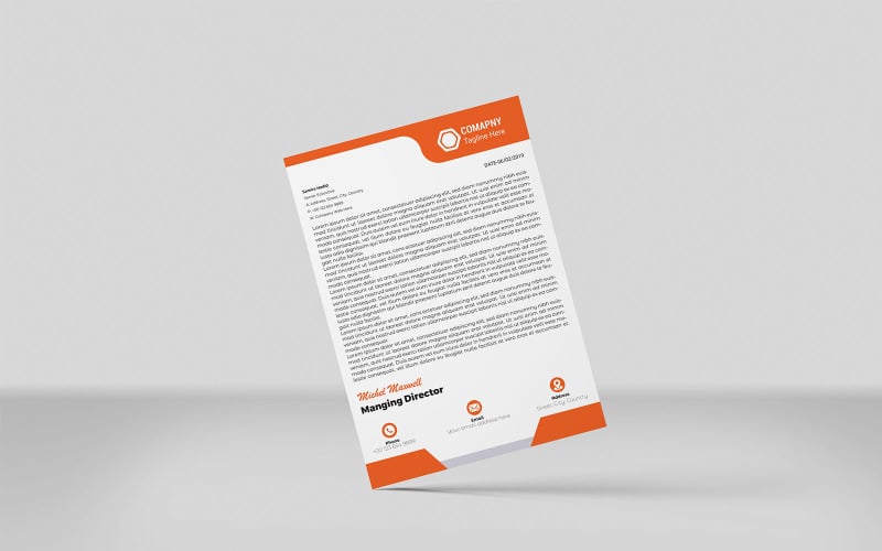 Nowoczesna firma Nowy wzór papieru firmowego