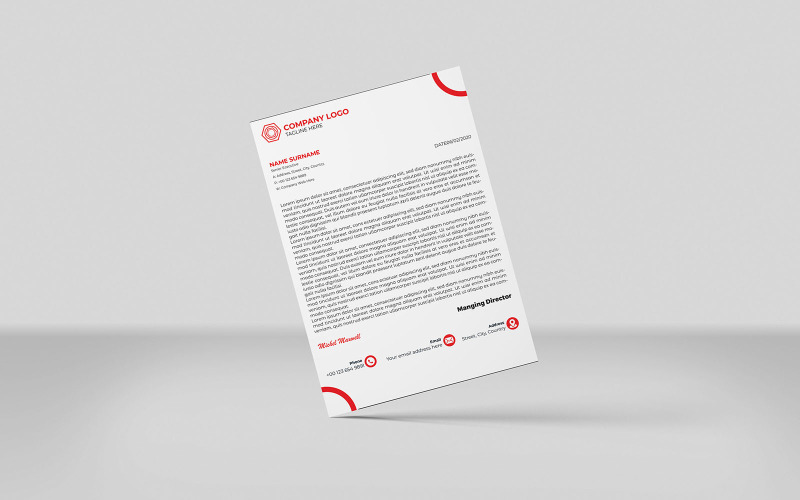 Design della carta intestata, carta intestata unica, design creativo della carta intestata