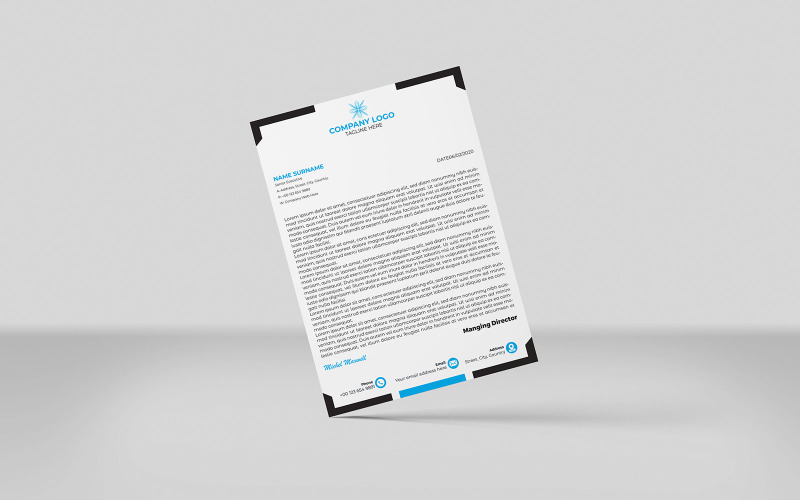 Design moderno e creativo per carta intestata
