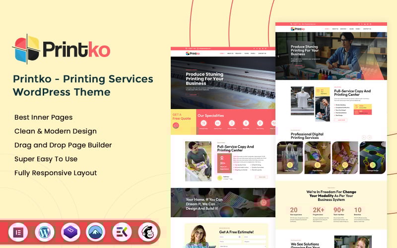 Printko – тема WordPress для поліграфічних послуг