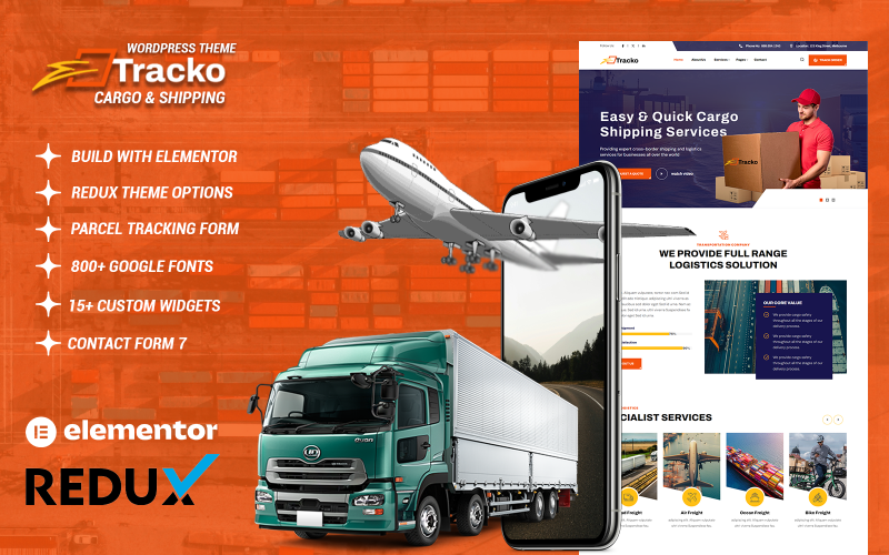 Tracko - Cargo and Shipping Téma WordPress