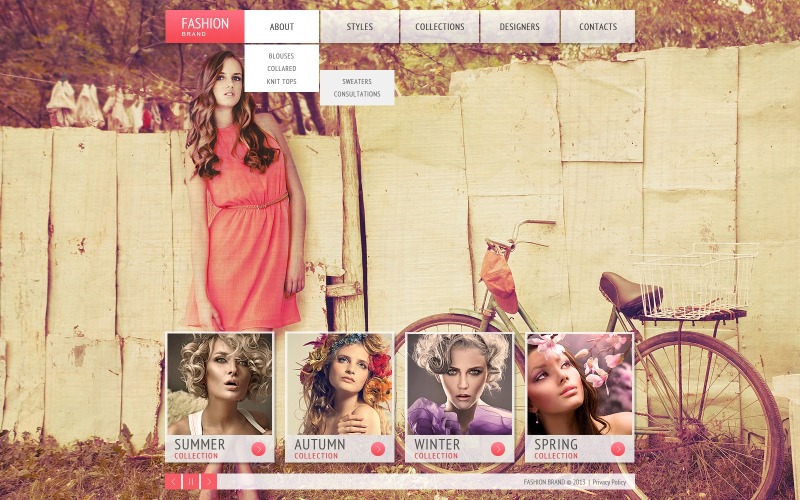 шаблон сайта одежды