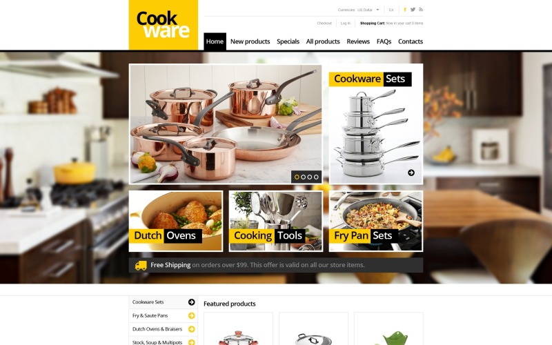 Finest Cookware ZenCart Template