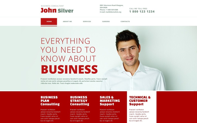 Modèle de site Web réactif de consultation