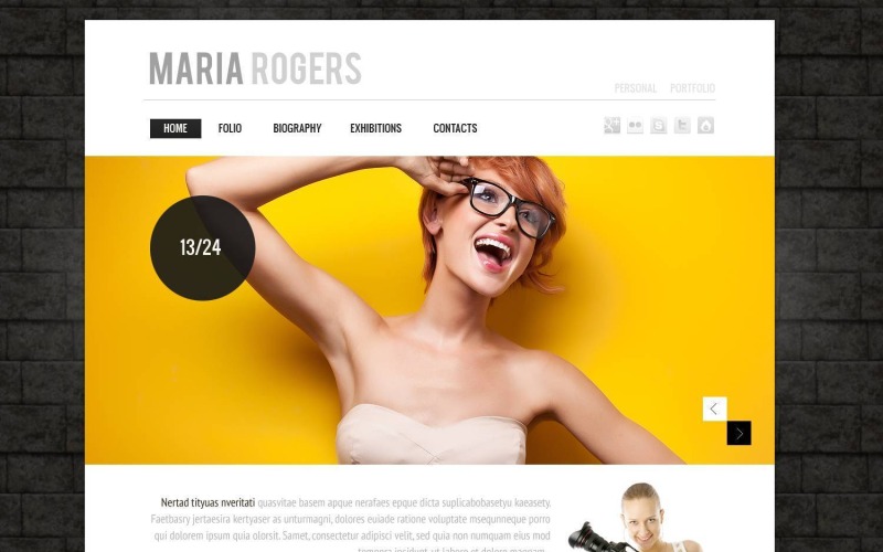 Responsive Website-Vorlage für das Fotografenportfolio