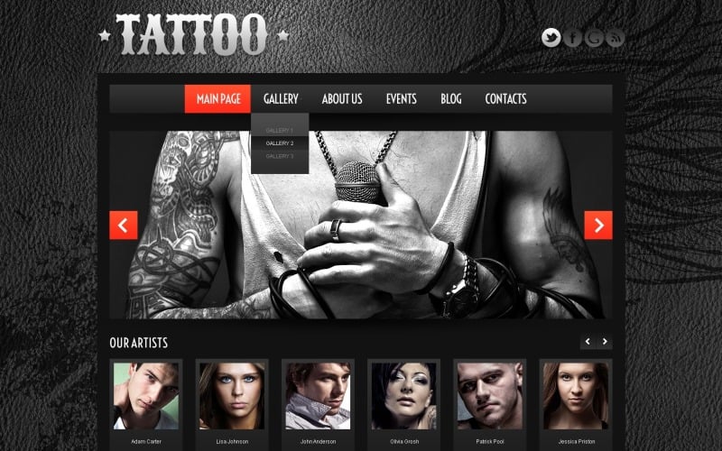 Tattoo Salon WordPress Theme