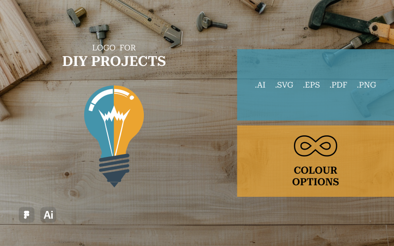 DIY – мінімалістичний шаблон логотипу «Зроби сам».