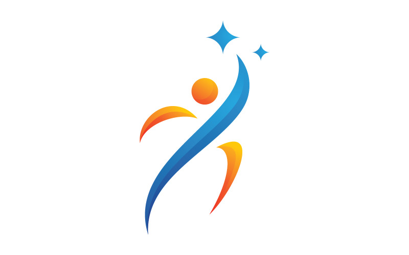 Illustrazione del segno del logo del personaggio persone disegno vettoriale V3