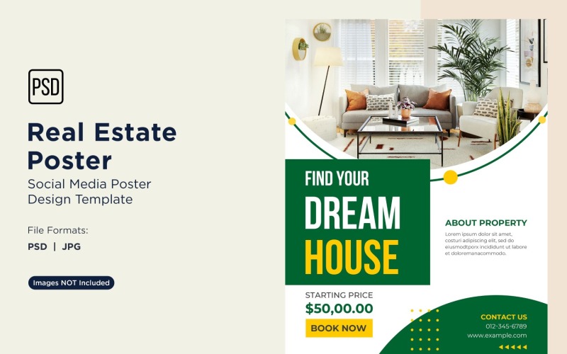 Modello di progettazione di post di poster per social media immobiliari 76