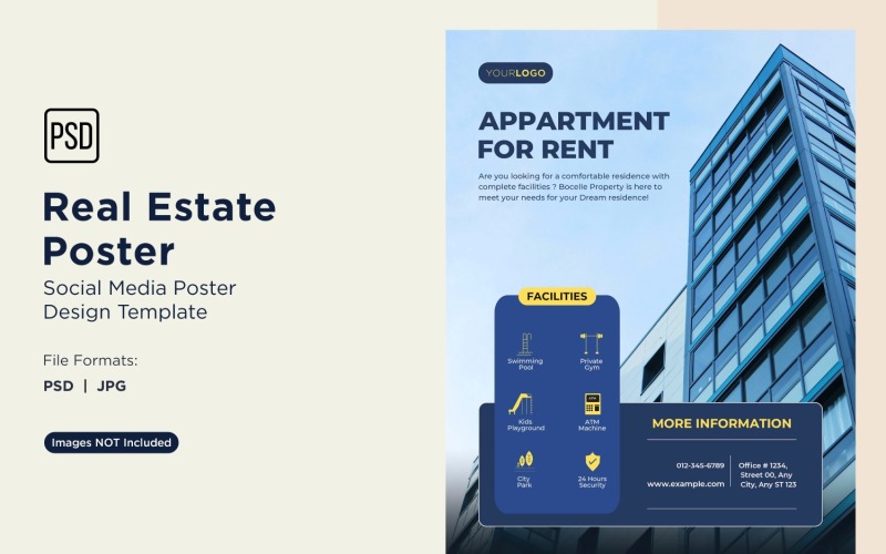 Modello di progettazione per post sui social media per annunci immobiliari 18.