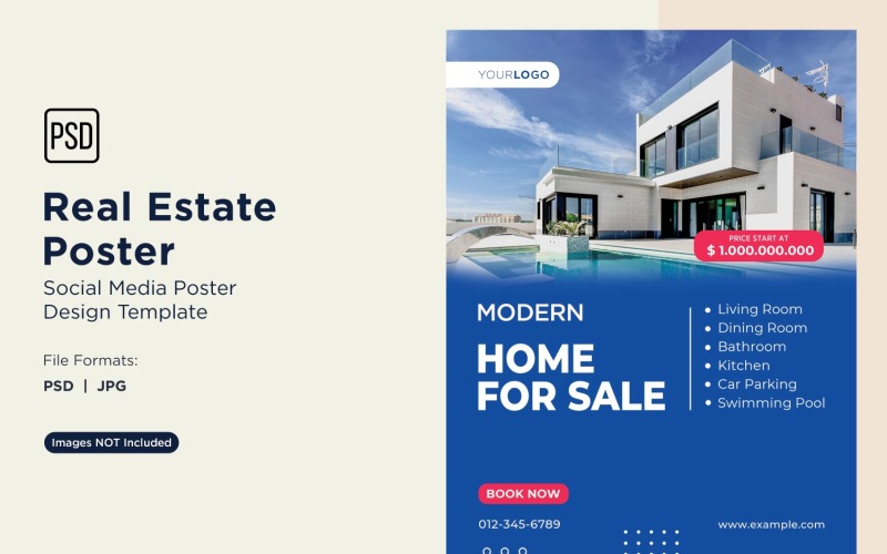 Modello di progettazione per post sui social media per annunci immobiliari 26.