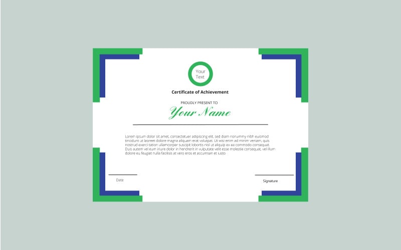A certificate template design