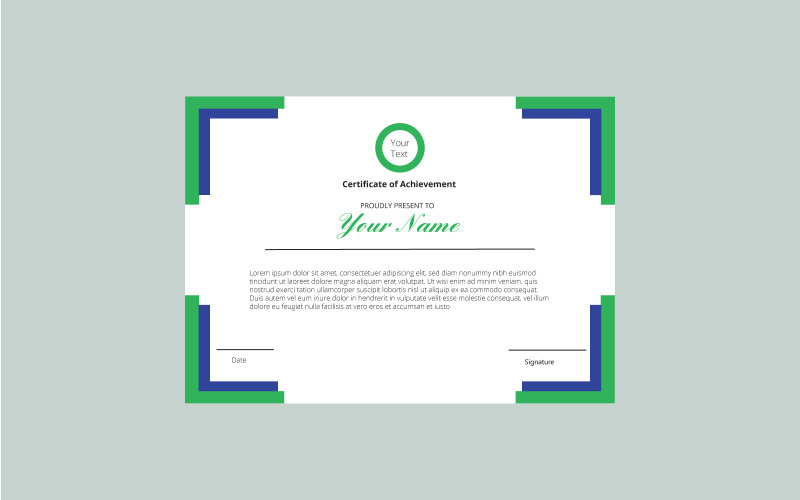 Een certificaatsjabloonontwerp