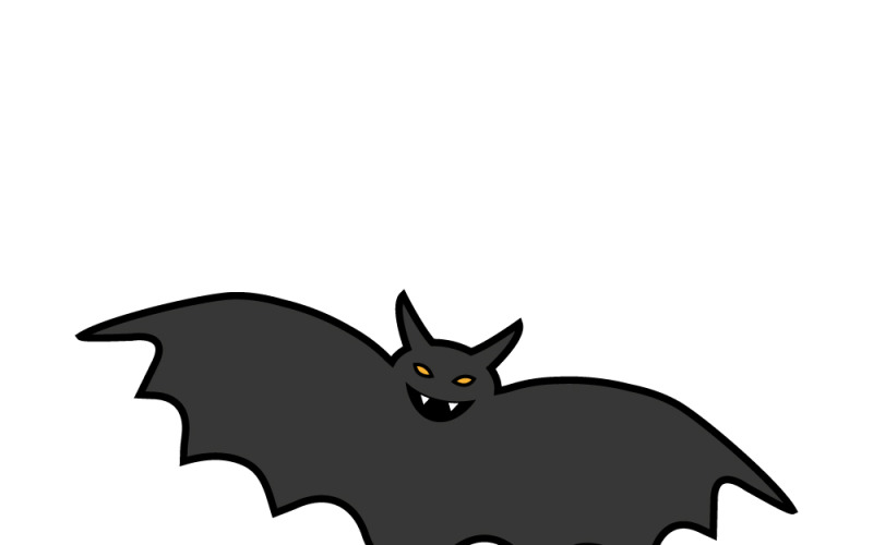 Ikona nietoperza Halloween. Wektor.