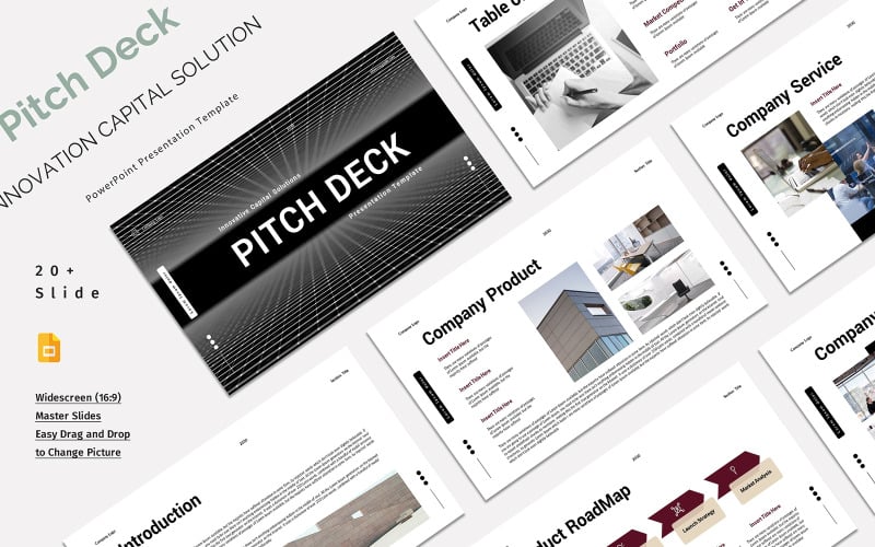 Możliwość Pitch Deck prezentacja Google Slide