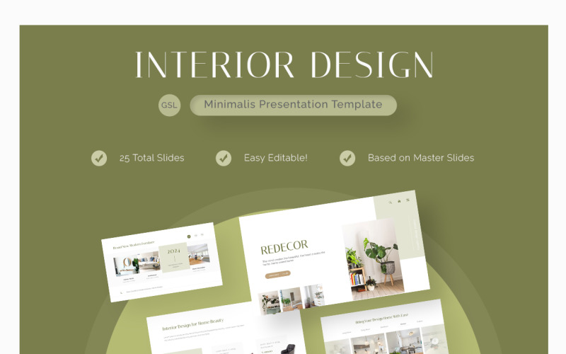Redecor – belsőépítészeti Google Slides sablon