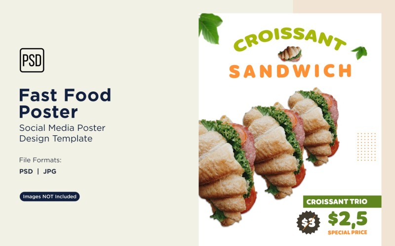 Modello di progettazione di poster per post sui social media di fast food 76