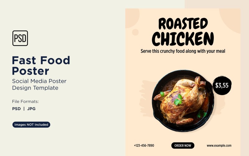 Modello di progettazione di poster per post sui social media di fast food 95