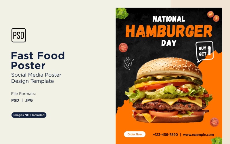 Szablon projektu plakatu do postów w mediach społecznościowych Fast Food 38