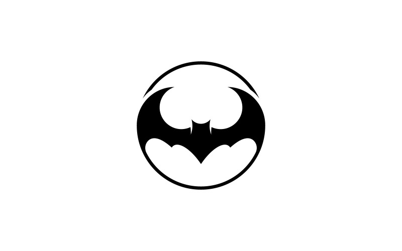 Illustrazione vettoriale del modello del logo del pipistrello V8