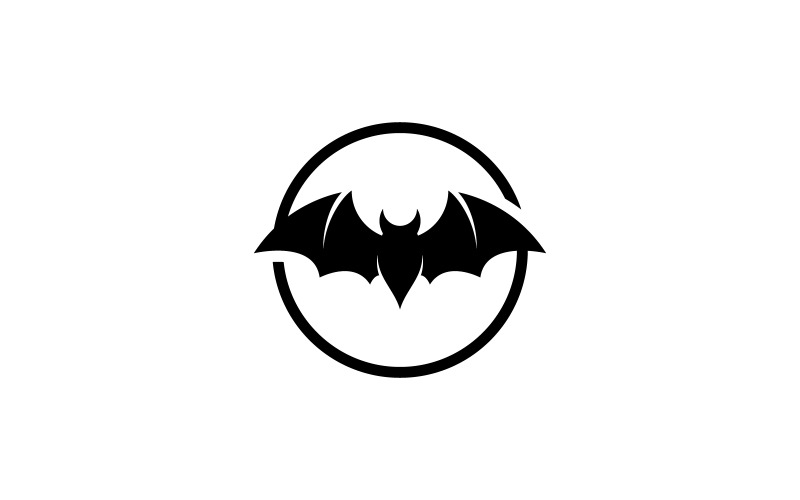 Modèle de logo de chauve-souris illustration vectorielle V12