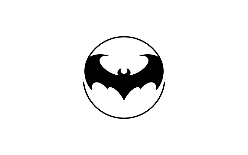 Modèle de logo de chauve-souris illustration vectorielle V7