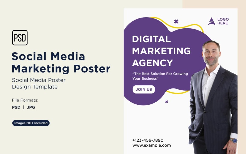 Modello di design per poster di marketing sui social media moderno e semplice 29
