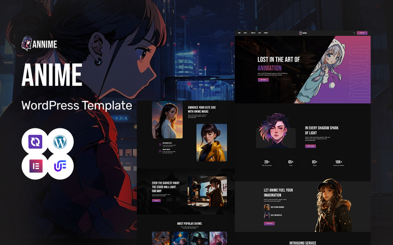 Annime – тема WordPress Elementor для аніме та манги