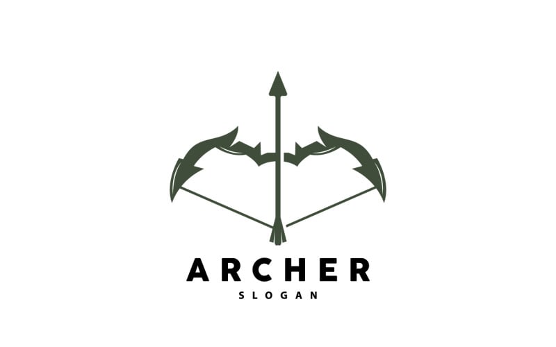 Archer Logo Boogschieten Pijl Vector Ontwerp V4