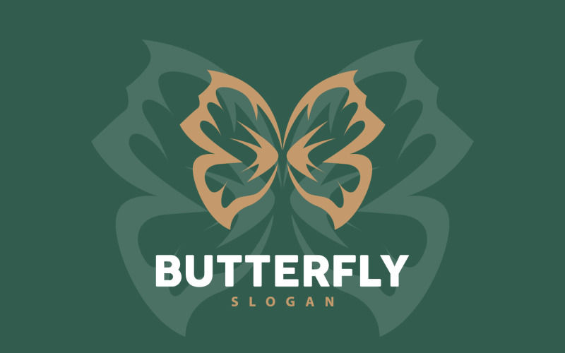 Conception de logo papillon bel animal volant V8