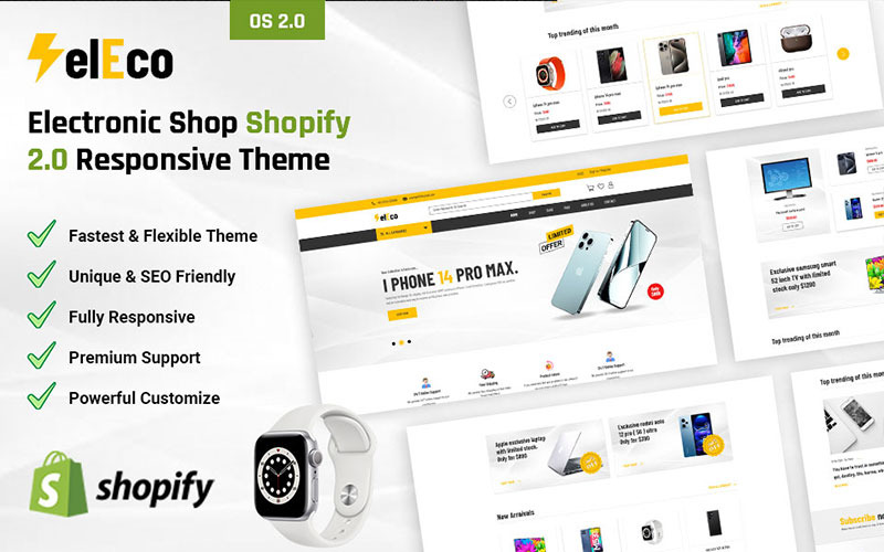 elEco – Elektronikus bolt Shopify 2.0 reszponzív téma