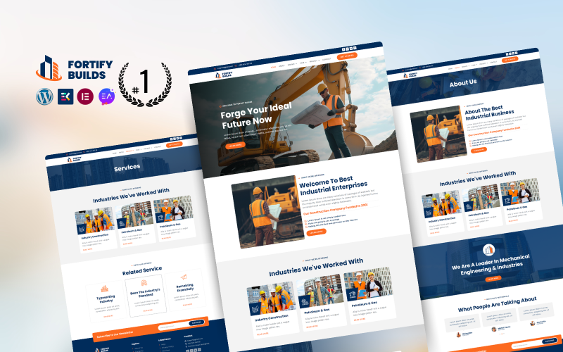 Fortify Yapıları İnşaat Elementor Şablonu