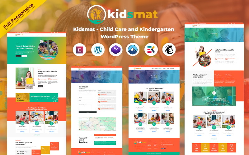 Kidsmat - 儿童保育和幼儿园 WordPress 主题