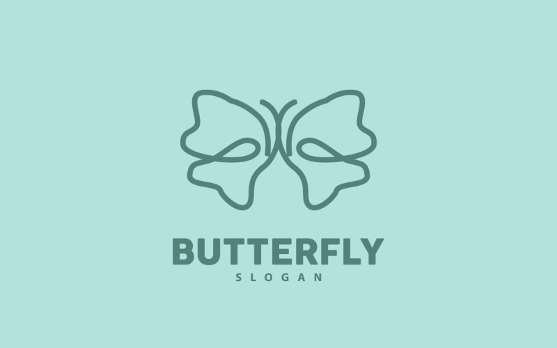 Logo a farfalla Design Bellissimo animale volante V6